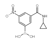 (3-(CYCLOPROPYLCARBAMOYL)-5-NITROPHENYL)BORONIC ACID structure