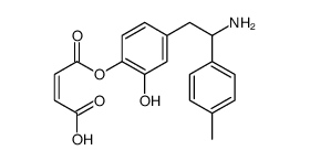 4-(2-Amino-2-(4-methylphenyl)ethyl)-1,2-benzenediol (Z)-2-butenedioate (1:1) (salt) Structure