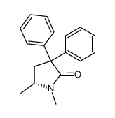 (R)-(-)-1,5-dimethyl-3,3-diphenyl-2-pyrrolidone结构式