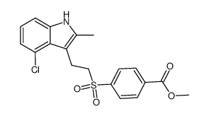 methyl 4-[[2-(4-chloro-2-methyl-1H-indol-3-yl)ethyl]sulfonyl]benzoate Structure