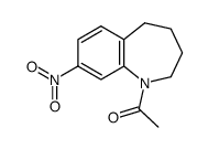 1-(8-nitro-2,3,4,5-tetrahydro-benzo[b]azepin-1-yl)-ethanone结构式