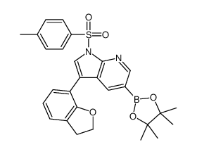 1H-Pyrrolo[2,3-b]pyridine, 3-(2,3-dihydro-7-benzofuranyl)-1-[(4-Methylphenyl)sulfonyl]-5-(4,4,5,5-tetramethyl-1,3,2-dioxaborolan-2-yl)- Structure