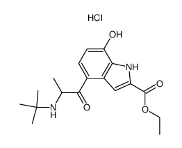 4-(2-tert-butylamino)propionyl-7-hydroxyindole-2-carboxylic acid ethyl ester hydrochloride Structure