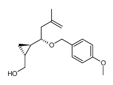 {(1R,2R)-2-[(S)-1-(4-Methoxy-benzyloxy)-3-methyl-but-3-enyl]-cyclopropyl}-methanol结构式