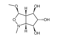 1H-Cyclopentcisoxazole-4,5,6-triol, hexahydro-3-methoxy-1-methyl-, 3R-(3.alpha.,3a.alpha.,4.alpha.,5.beta.,6.alpha.,6a.alpha.)- structure