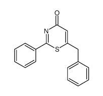 6-benzyl-2-phenyl-1,3-thiazin-4-one结构式