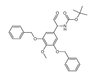 [(R)-1-(3,5-Bis-benzyloxy-4-methoxy-phenyl)-2-oxo-ethyl]-carbamic acid tert-butyl ester Structure