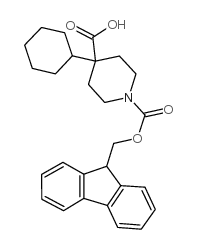 Fmoc-4-环己基哌啶-4-羧酸结构式