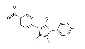 2,4-dichloro-5-methyl-1-(4-methylphenyl)-3-(4-nitrophenyl)pyrrole结构式