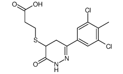 4-(2-Carboxyethyl)thio-6-(3,5-dichloro-4-methylphenyl)-4,5-dihydro-3(2H)pyridazinone结构式