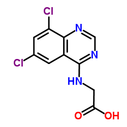 (6,8-DICHLORO-QUINAZOLIN-4-YLAMINO)-ACETIC ACID结构式