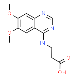 3-(6,7-DIMETHOXY-QUINAZOLIN-4-YLAMINO)-PROPIONIC ACID结构式