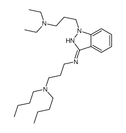 N',N'-dibutyl-N-[1-[3-(diethylamino)propyl]indazol-3-yl]propane-1,3-diamine结构式