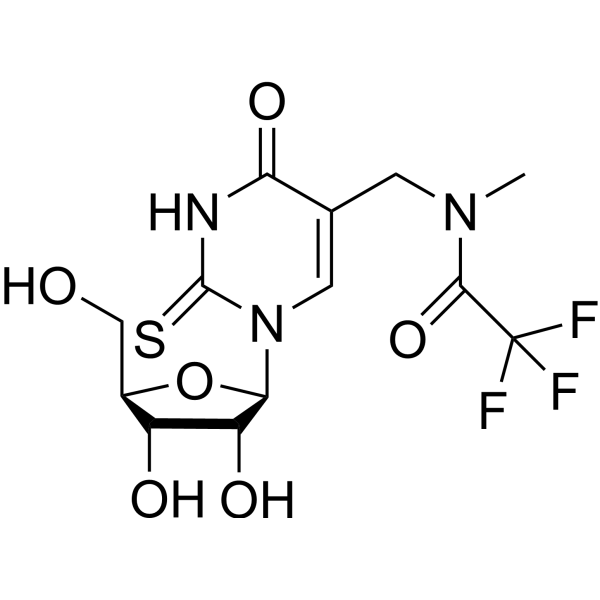 5-[[Methyl(2,2,2-trifluoroacetyl)amino]methyl]-2-thiouridine Structure