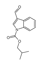 2-methylpropyl 3-formylindole-1-carboxylate结构式