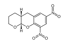 3,4,4aα,10aα-tetrahydro-7,9-dinitro-2H,5H-<1>benzopyrano<2,3-b>pyran Structure