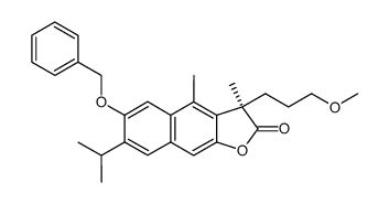 (R)-6-benzyloxy-7-isopropyl-3-(3-methoxypropyl)-3,4-dimethylnaphtho<2,3-b>furan-2(3H)-one Structure