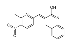 3-(6-methyl-5-nitropyridin-2-yl)-N-(2-methylphenyl)prop-2-enamide结构式