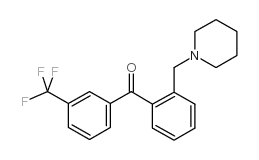 2-PIPERIDINOMETHYL-3'-TRIFLUOROMETHYLBENZOPHENONE结构式