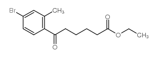 ethyl 6-(4-bromo-2-methylphenyl)-6-oxohexanoate结构式