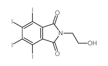 2-(2-hydroxyethyl)-4,5,6,7-tetraiodo-isoindole-1,3-dione结构式