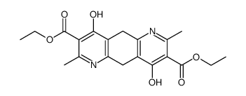 5,10-dihydro-2,7-dimethyl-4,9-dihydroxypyrido<2,3-g>quinoline-3,8-dicarboxylate Structure