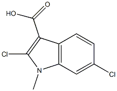 2,6-dichloro-1-methyl-1H-indole-3-carboxylic acid Structure