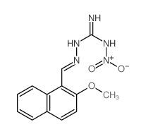 Guanidine,1-[[(2-methoxy-1-naphthyl)methylene]amino]-3-nitro-(7CI)结构式