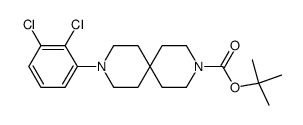 9-(2,3-dichloro-phenyl)-3,9-diaza-spiro[5.5]undecane-3-carboxylic acid tert-butyl ester结构式