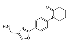 1-[4-[4-(aminomethyl)-1,3-oxazol-2-yl]phenyl]piperidin-2-one Structure