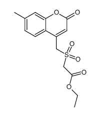 (7-Methyl-2-oxo-2H-chromen-4-ylmethanesulfonyl)-acetic acid ethyl ester结构式