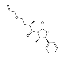 (4R)-methyl-(5S)-phenyl-3-(4-propenyloxy-2(R)-methyl-butanoyl)-oxazolidin-2-one结构式
