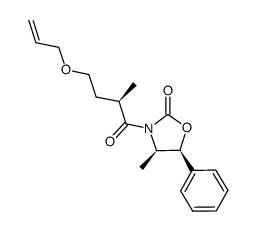 (4R)-methyl-(5S)-phenyl-3-(4-propenyloxy-2(R)-methyl-butanoyl)-oxazolidin-2-one Structure