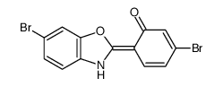 3-bromo-6-(6-bromo-3H-1,3-benzoxazol-2-ylidene)cyclohexa-2,4-dien-1-one Structure