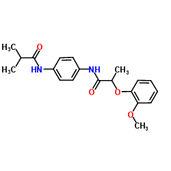 N-[4-(Isobutyrylamino)phenyl]-2-(2-methoxyphenoxy)propanamide结构式