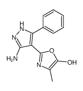 2-(3-amino-5-phenyl-1[H]pyrazol-4-yl)-5-hydroxy-4-methyloxazol结构式