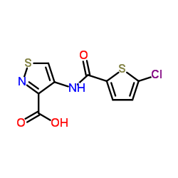 4-{[(5-Chloro-2-thienyl)carbonyl]amino}-1,2-thiazole-3-carboxylic acid Structure