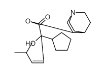 1-azabicyclo[2.2.2]octan-3-yl (Z)-2-cyclopentyl-2-hydroxy-5-methylhex-3-enoate结构式