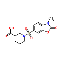 1-[(3-Methyl-2-oxo-2,3-dihydro-1,3-benzoxazol-6-yl)sulfonyl]-3-piperidinecarboxylic acid图片