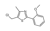 5-Chloromethyl-2-(2-methoxy-phenyl)-4-methyl-thiazole结构式