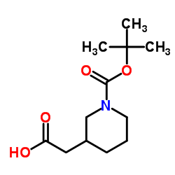 (1-Boc-Piperidine-3yl)aceticacid Structure