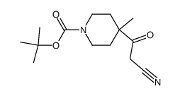 4-(2-cyanoacetyl)-4-methylpiperidine-1-carboxylic acid tert-butyl ester结构式