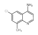 4-氨基-6-氯-8-甲基喹啉结构式
