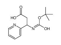 3-[(2-methylpropan-2-yl)oxycarbonylamino]-3-pyridin-2-ylpropanoic acid Structure