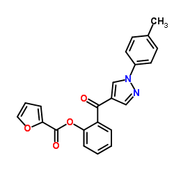 2-{[1-(4-Methylphenyl)-1H-pyrazol-4-yl]carbonyl}phenyl 2-furoate Structure