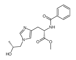 (S)-2-Benzoylamino-3-[1-((R)-2-hydroxy-propyl)-1H-imidazol-4-yl]-propionic acid methyl ester Structure