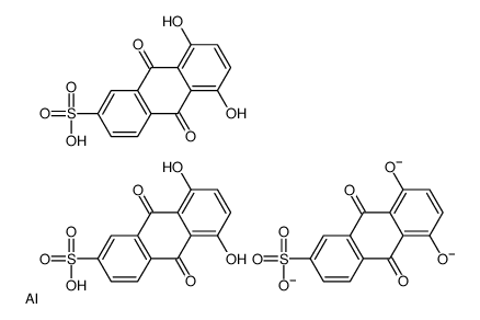 aluminium tris[9,10-dihydro-5,8-dihydroxy-9,10-dioxoanthracene-2-sulphonate]结构式