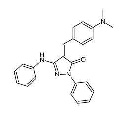 (Z)-4-(4-(dimethylamino)benzylidene)-2-phenyl-5-(phenylamino)-2,4-dihydro-3H-pyrazol-3-one结构式