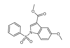 1-Benzenesulfonyl-5-methoxy-1H-indole-3-carboxylic acid methyl ester结构式