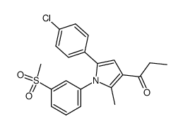 1-[5-(4-chloro-phenyl)-1-(3-methanesulfonyl-phenyl)-2-methyl-1H-pyrrol-3-yl]propan-1-one Structure